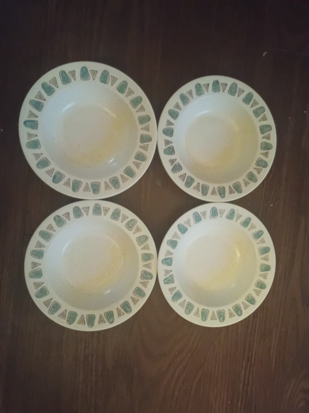 *LOT of 4 Metlox Pottery POPPYTRAIL Navajo Dessert/Cereal/Soup/Fruit Bowl ~6 "